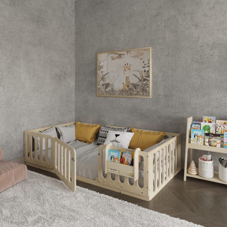 Montessori Toddler Floor Bed With Lockable Door