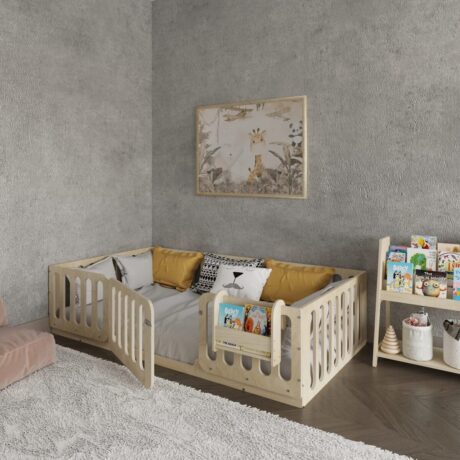 Montessori Toddler Floor Bed With Lockable Door