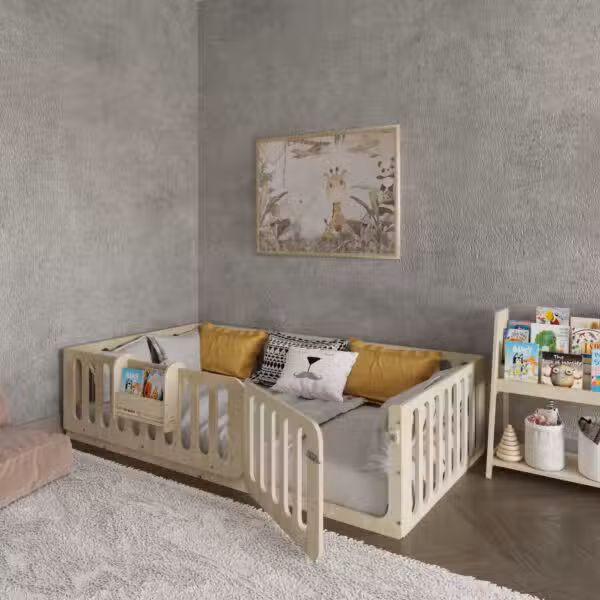 Montessori Floor Bed With Lockable Door