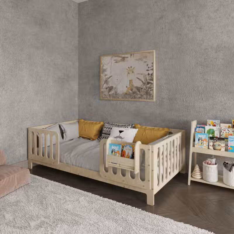Montessori Toddler Bed With Rails & Legs
