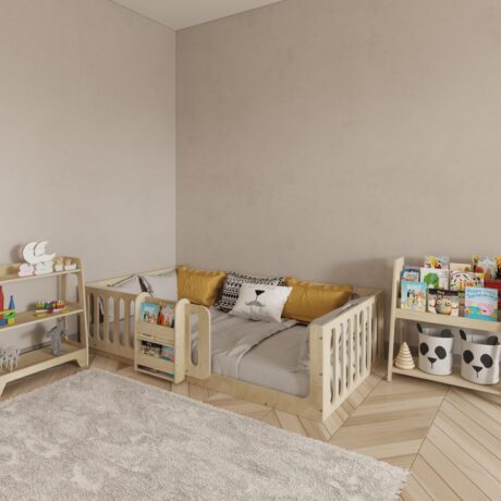 montessori bed with bookshelf-2 - 2