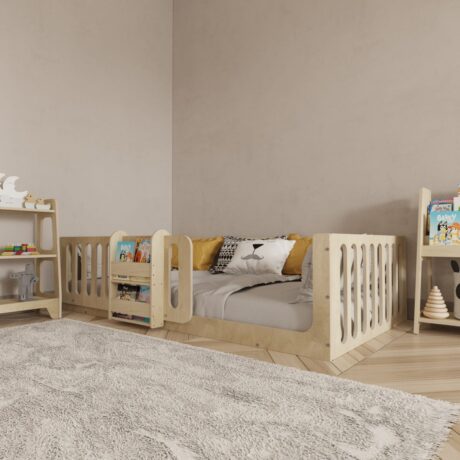 montessori bed with bookshelf-4 - 3
