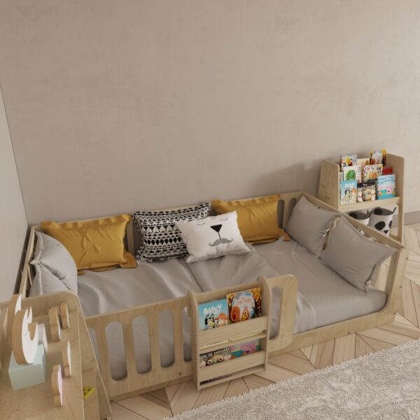 montessori bed with bookshelf-5 - 4